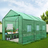 Green Fingers Greenhouse 3.5x2x2M Walk in Green House Tunnel Plant Garden Shed GH-WALK-35X20-GR