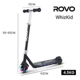 ROVO KIDS WhizKid Electric Scooter, Ages 5-11, Adjustable Height, AU Compliant, Lithium Battery, V219-TRNESCRVB1BA