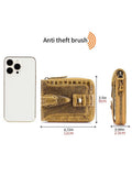 Men'S Wallet Genuine Leather Wallet Alligator-Embossed Wallet Horizontal Wallet - Orange - Size m V1347-918-64784-ORG-M