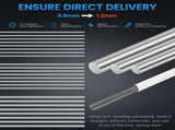 96-Pack 15.74" Stainless Steel Spring Wire Tough & Easy to Cut, Clearly Marked Assorted Sizes, V1369-AZ3-W-12044