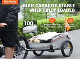 Bike Cargo Trailer, 88/100/160 lbs Load Capacity, Heavy-Duty Bicycle Wagon Cart, Foldable Compact V952-CGKHZHJG100BMFBKOV0