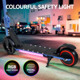 Electric Scooter 130W 16KM/H LED Light Folding Portable Riding Commuter Blue ESC-S32-6-BL
