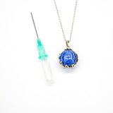 Gift Box - Aroma Necklace White Gold - Planet Celestial Sapphire Purify Oil Blend V760-GBAJ - 6