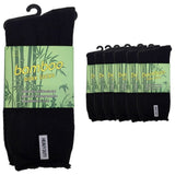 6 Pairs PREMIUM BAMBOO SOCKS Mens Heavy Duty Thick Work Socks Cushion BULK - Black - 11-14 V563-6BSOX-BLK-SIZE11-14