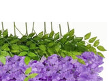 14PCS Ceiling Artificial Wisteria Flower Six Leaf Purple Blue Fake Vines Decoration for Wedding Home V1294-YM0512-3115220121711