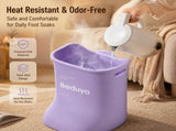 EVA Soaking Bucket with Massage Bottom, Deep Calf Bath Tub for Home Spa, Insulated Warm V1197-RY-051602
