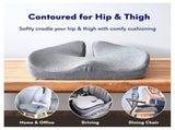 Memory Foam Seat Cushion for Tailbone Pain Relief - Ergonomic Office Chair Cushion for Back Pain V1369-AZ3-W-04749
