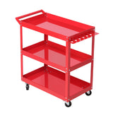 Giantz 3-Tier Tool Cart Trolley Workshop Garage Storage Organizer Red TB-CART-3L-RD