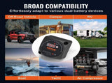 Dual Battery Isolator Kit, 140Amp, Manual and Auto Modes VSR Voltage Sensitive Relay with LCD V952-FDCDJDQTJ1000SUV7V9