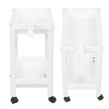 Bathroom Tower Shelf Plastic Freestanding Storage Rack Organizer Multifunctional Shelving Unit for V1294-YM0706-3112230061614