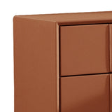 Louis Bedside Table MDF With PU Leather Wooden Legs V43-BST-LUIS