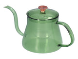 Coffee Kettle Glass Coffee Pot 600ML Coffee Drip Kettle Long Nozzle Kettle for Home KitchenGreen V1294-YM0714-3118210257812
