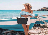 3X Wine Tote Bag, Beach Cooler for Travel Gift, Leakproof Insulated Purse Carrier with Hidden Spout V1192-AZ-W-23085