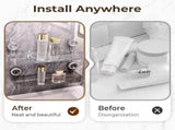 Corrugated Suction Cup Holder, New Movable Shower Shelf Suction Cup, No-Drill Wall-Mounted V1366-AZ2-W-11393