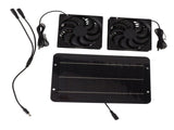 Solar Powered Fan Kit Waterproof Portable 10W 12V for Chicken Coop Greenhouse Dog House Shed Exhaust V1294-YM0703-3114230003911