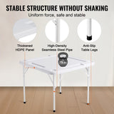 VEVOR Mahjong Table, Square 4 Player Folding Card Table with 4 Cup Holders & 4 Chip Trays, Portable V952-SDMJZBSDMNGPT73ZQV0