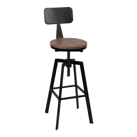 Artiss Bar Stools Kitchen Counter Chairs Vintage Metal Chairs BA-TW-V17-098BACK-BK