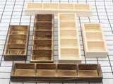 3 Count Wooden Box Coffee Tea Organizer Tea Boxes Wood Drawers Desktop Drawer Wood V1369-AZ3-W-17480
