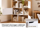 Artiss House Bookshelf 4 Tier Kids Storage Cabinet Shelf Unit White Pine FUR-AE-DS-HOU-WD
