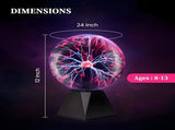 Plasma Ball Lamp - Touch & Sound Sensitive USB-Powered Globe for Decor, Parties & STEM Learning V1107-CS-DLZD4
