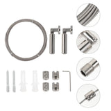 2-Pack 5M Stainless Steel Clothes Hanging Wire Curtain Rod Set for Drapes and Laundry V1369-AZ3-W-24687