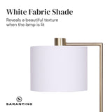 Sarantino Task Lamp with USB Charging Port Antique Metal Brass Finish LMP-MLM-50801-01