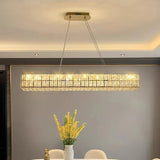 BAMDECOR C3332/L Linear Luxury Crystal Chandelier Modern LED Crystal Chandelier LED Ring Pendant V255-BAM-C3332/L-1.2