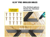 Metal Table Legs 28 x 17.7 inch A-Shaped Desk Legs Set of 2 Heavy Duty Bench Legs with Polyurethane V952-TZZTY28X17.7AAHCPV0