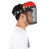 Safety Hat with Full Face Mesh Visor for Logging Brushcutter Forestry Protection Mesh Mower V1294-YM0717-10194083