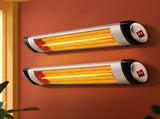 Devanti 2PCS Electric Radiant Strip Heater Indoor Outdoor Patio Remote Control 1500W RHP-1500R-SI-2X