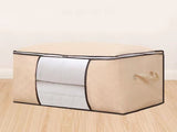 Clothes Storage Bags Fabric Foldable Blanket Storage Container Closet Organizer with Clear Window V1294-YM0901-3117250021320