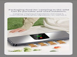 silver Rechargeable Vacuum Sealer with USB Port, designed for preserving food in both dry and wet V1232-ZKJ001
