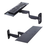 Wall Mount Keyboard Tray Adjustable Folding Arm Workstation V63-954061