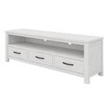 Foxglove ETU Entertainment TV Unit 166cm 3 Drawer Solid Mt Ash Wood - White V315-V-FLOR-011