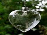 20 Pack Iridescent Glass Heart Ornaments Fillable Baubles for Christmas Party Wedding DIY Craft V382-HEARTBAUBLEX20