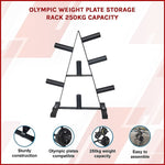 Olympic Weight Plate Storage Rack 250kg Capacity V63-822421