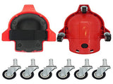 1 Pair Set Red Multi-Function Knee Pads with Swivel Wheels Comfortable Knee Protection Ideal V888-ELOSUNG17565