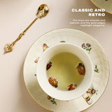 French coffee cup and saucer teapot set V488-TP-BB, TCS-BB