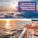 EQUIPMED Electric Wheelchair Folding, Long Range, Airline Approved, Lithium Battery, 24" Light Rear V219-HELWLCEQPKB2A