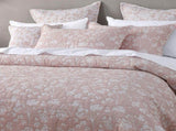 Bianca Myra Blush Floral Jacquard Bedspread Set Super King V442-BCA-BEDSPREAD-MYRA-BLUSH-SK