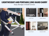 Telescoping Extension Ladder 8.5FT One-button Retraction 375 LBS Capacity V952-SSLTNLSLK85FO00LTV0