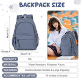 14-inch Laptop Backpack Waterproof Lightweight Daypack for School University, Dark Blue, Compatible V1188-MS-325-0796