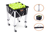Foldable Tennis Ball Hopper, Holds 180 Tennis Balls, Lightweight Aluminum Alloy Tennis Ball Basket V952-KZDBXSWQTC182488OV0