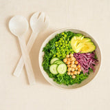 Lorne White Resin Salad Server Set - Handcrafted V1026-KLCHH24096WH