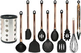 Cooking Spoon,Kitchen Utensil Set,Silicone Cooking Utensil Set, Stainless Steel Kitchen Utensils 10 V1366-AZ2-W-08821
