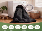 Giselle 200GSM Bamboo Microfibre Super King Quilt Lightweight All Season Doona QUILT-BAM-200-SK-BK
