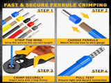 ELEAD 2180PCS Ferrule Crimping Tool Kit Wire Ferrules Ratchet Crimper AWG 23-7 V465-70194
