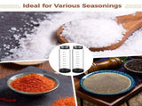 4PCS Salt & Pepper Shakers, Large Glass Spice Jars with Adjustable Pour Holes, Spice Dispensers with V1369-AZ3-W-08748