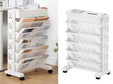 Movable Bookshelf Large Capacity Rotatable Removable Plastic Practical Rolling Organization Shelf 6 V1294-YM0521-3117230064012