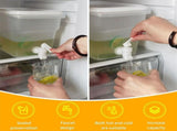 2Pcs Plastic Water Fridge Liquid Dispenser Drink Dispenser With Tap Iced Beverage V1370-AZ4-17439